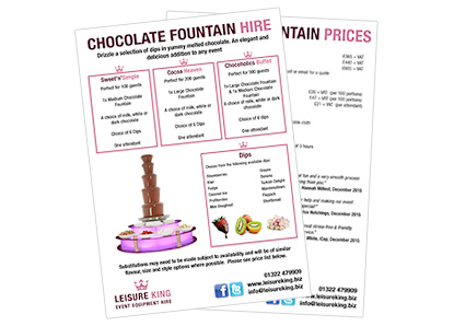 wedding chocolate fountain hire